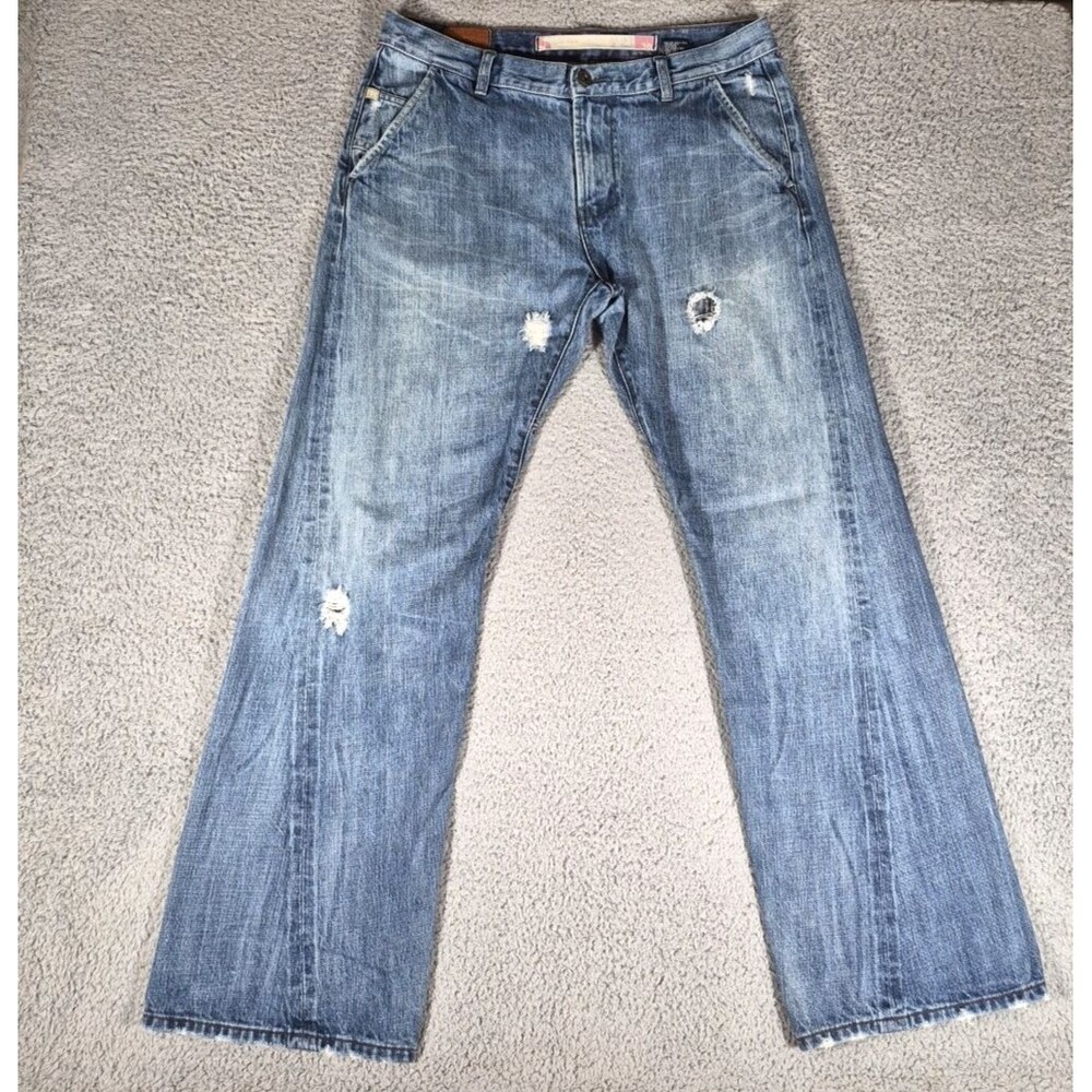 Triple Five Soul Jeans Men's 36 Fits 34x33 Blue Wide Leg Skater Baggy Y2k Vtg